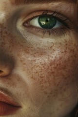 Woman with freckles