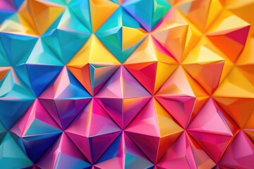 Obraz premium Colorful Origami Paper Triangles