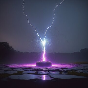 Gewitter und Blitz. Generative AI Technologie