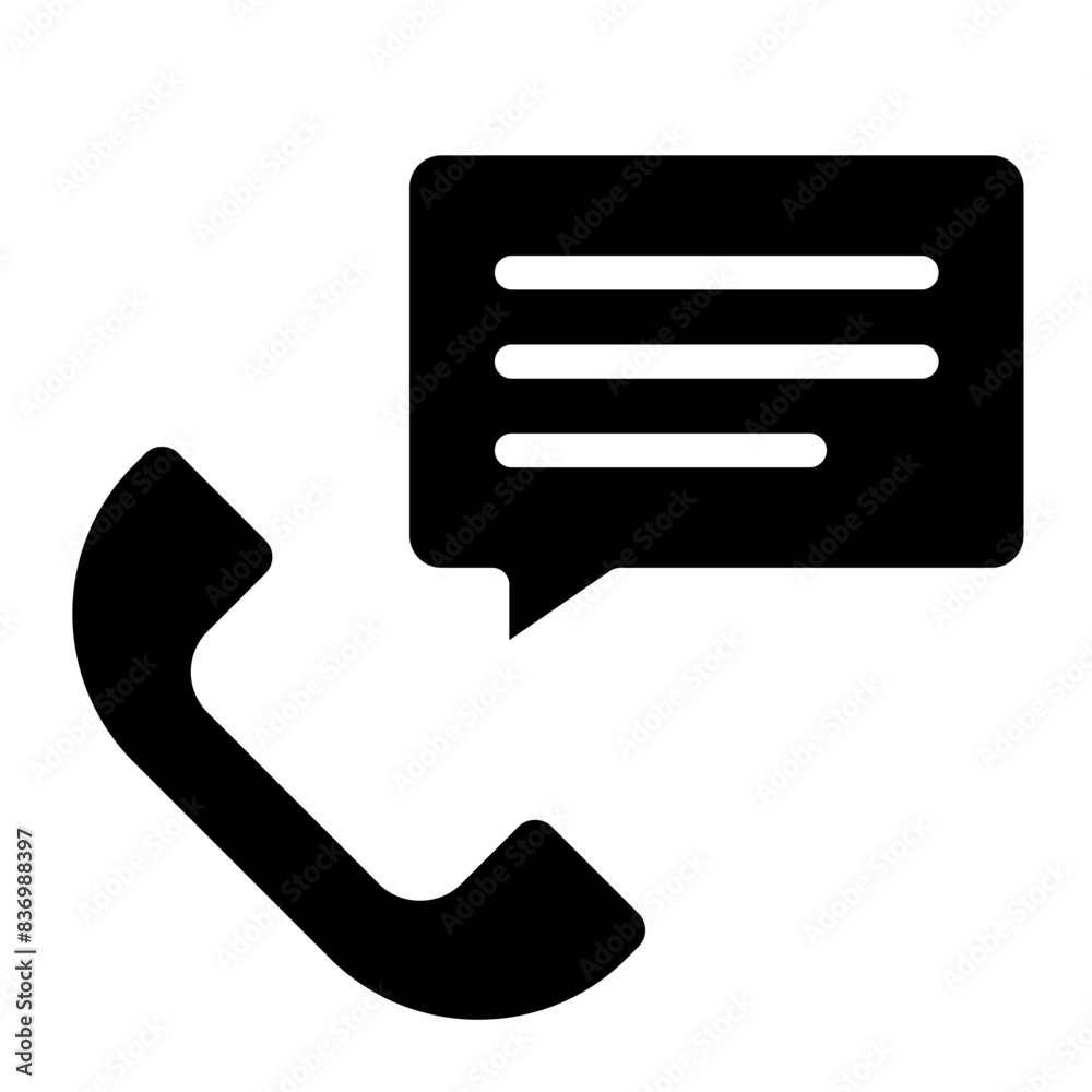 Wall mural call chat icon