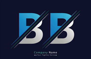 BB Letter logo design vector template.