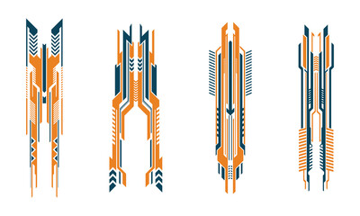 Collection of abstract geometric car wrap racing decals © Ancala