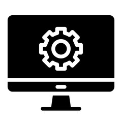 Technical support icon. Computer service.