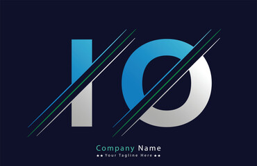 iO Letter Logo Template Illustration Design.