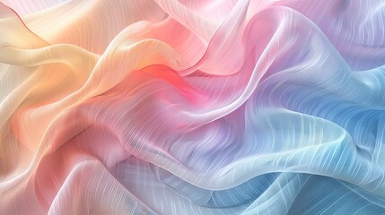 Fototapeta premium Soft linen texture, pastel colors, digital art, smooth gradients, high detail