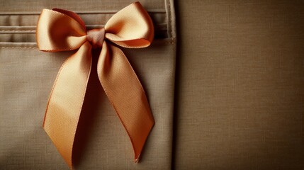 Background depicting an empty pocket from which a small bow or ribbon protrudes, indicating the simplicity and significance of the gift gesture --no text --ar 16:9 --quality 0.5 Job ID: 546ed9a7-244d