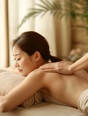 Fototapeta premium Soothing Massage Therapy Session for Relaxation and Healing