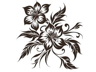 black and white ornament