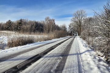 Country road in winter