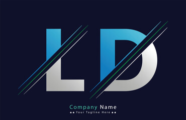 Unique LD letter logo Icon vector template.
