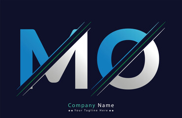 MO Letter Logo Template Illustration Design.