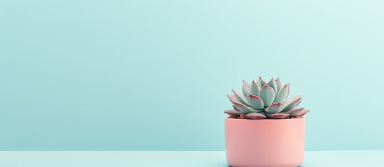 Succulent plant image. Creative banner. Copyspace image