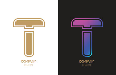 Letter T logo design vector template
