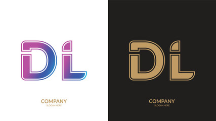 Letter DL logo icon design template elements
