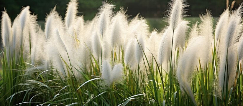 desho grass or Pennisetum pedicellatum. Creative banner. Copyspace image