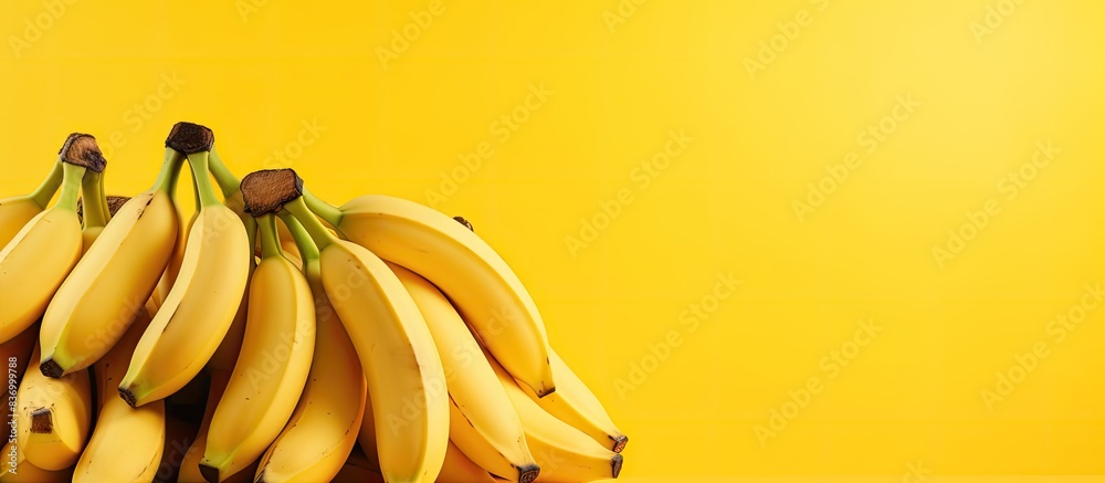 Wall mural the bananas close up. creative banner. copyspace image