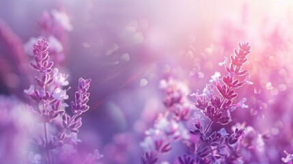 Obraz premium Serene lavender backdrop with gradient hues, perfect for mindfulness concepts.