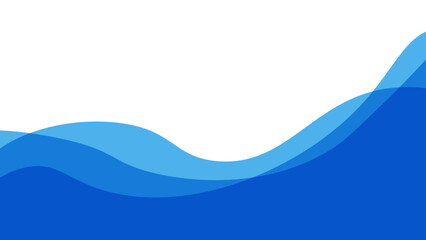 Simple minimal blue wave abstract background. Abstract background with dynamic effect. Trendy gradients. Can be used for advertising, banner, cover, flyer, card. vector Illustration
