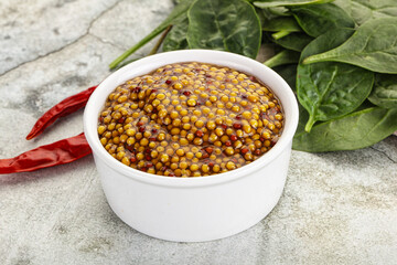 Spicy grain mustard sauce dip