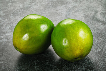 Two ripe green exotic avocado fruit