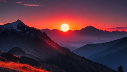 Beautiful scenery of mountains