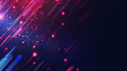 Obraz premium Digital Diversity: Futuristic Banner with Copyspace