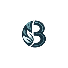 Naklejka premium b letter beauty logo, b luxury logo, b alphabet logo, floral b design