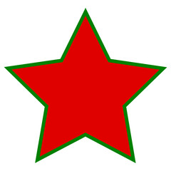 red and green star logo