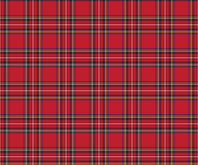 Plaid pattern, red, black, yellow, white, blue, seamless for textiles, and for designing clothing, skirts, pants or decorative fabric. Vector illustration.
