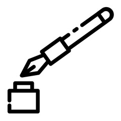 pen and ink cutline icon style