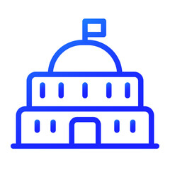 court building gradient icon style