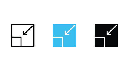 Compact size icon, vector flat liner illustration for web and app.