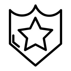 shield of justice line icon style