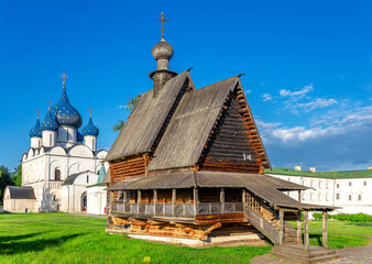 Suzdal, Vladimir region, Russia, Golden Ring: Wooden Church of St. Nicholas the Wonderworker from Glotovo in the oldest Suzdal Kremlin