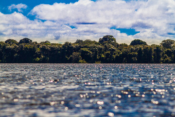 A view of the Rio Negro in the Brazilian Amazon, its beauty, charms and environmental threats. The Amazon is a biome and ecosystem that is fundamental to the world and the fight against climate change