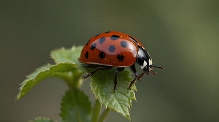 Fototapeta premium Seven spot Ladybird Coccinella septempunctata at bud.generative.ai 