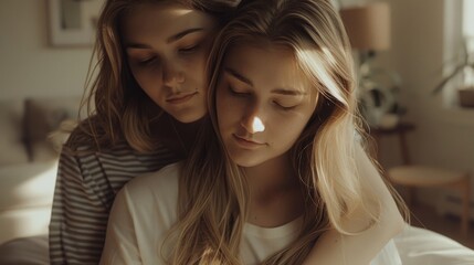 Fototapeta premium The serene sisterly embrace