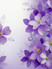 Abstract spring background with purple flowers