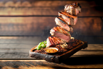 churrasco on a wooden table