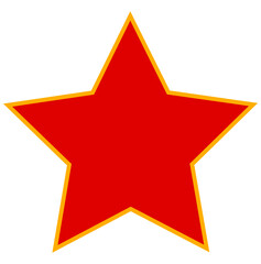 red star on white