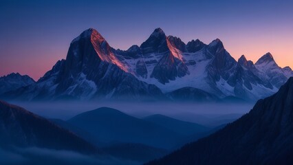 Beautiful scenery of mountains