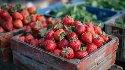 Ripe fresh strawberries