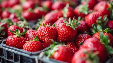 Ripe fresh strawberries
