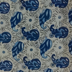 Ajrakh Pattern, Ikat, block print Pattern, batik print Pattern, madhubani, kalamkari, chinz, kani, Abstract, shirting design, Background digital printing textile pattern wallpaper	
