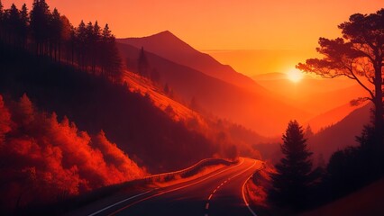 Beautiful scenery of mountains