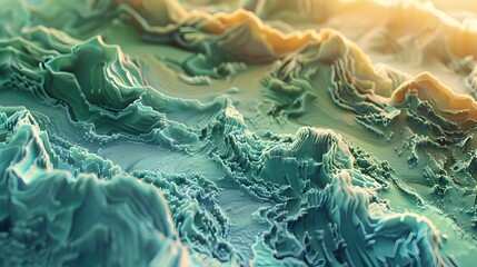 Captivating Digital Landscape with Textures and Vibrant Colors