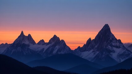 Beautiful scenery of mountains