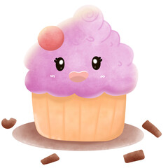 Desserts & Sweet Foods Flat Design Icon Set