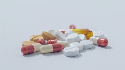White backdrop, medicine isolated on white clean backgrounds