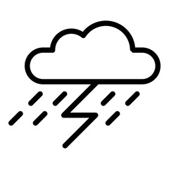 Thunderstorm icon. Vector line icon